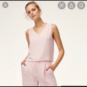 Aritzia Babaton Murphy Blouse in Chalk Pink Small